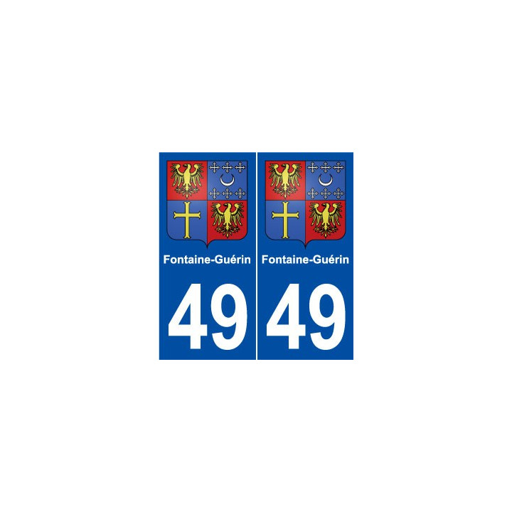 49 Fontaine-Guériné blason autocollant plaque stickers ville