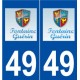49 Fontaine-Guérin logo autocollant plaque stickers ville