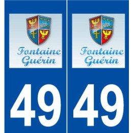 49 Fontaine-Guérin logo autocollant plaque stickers ville