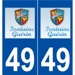 49 Fontaine-Guérin logo autocollant plaque stickers ville