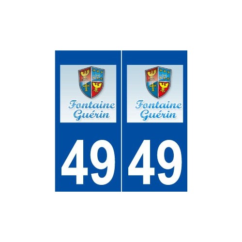 49 Fontaine-Guérin logo autocollant plaque stickers ville