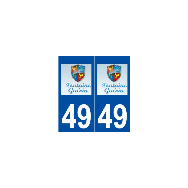 49 Fontaine-Guérin logo autocollant plaque stickers ville