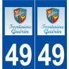 49 Fontaine-Guérin logo autocollant plaque stickers ville