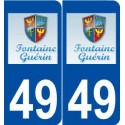 49 Fontaine-Guérin logo autocollant plaque stickers ville