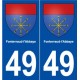 49 Fontevraud-l'Abbaye blason autocollant plaque stickers ville