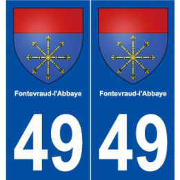49 Fontevraud-l'Abbaye blason autocollant plaque stickers ville