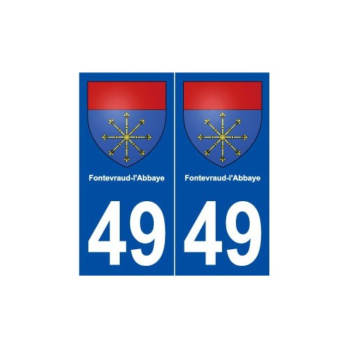 49 Fontevraud-l'Abbaye blason autocollant plaque stickers ville