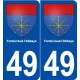 49 Fontevraud-l'Abbaye blason autocollant plaque stickers ville