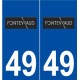 49 Fontevraud-l'Abbaye logo autocollant plaque stickers ville