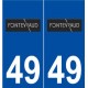 49 Fontevraud-l'Abbaye logo autocollant plaque stickers ville