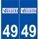 49 Fougeré logo autocollant plaque stickers ville