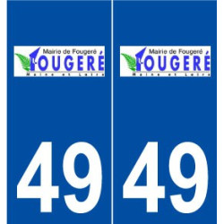49 Fougeré logo autocollant plaque stickers ville