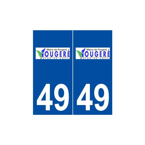 49 Fougeré logo autocollant plaque stickers ville
