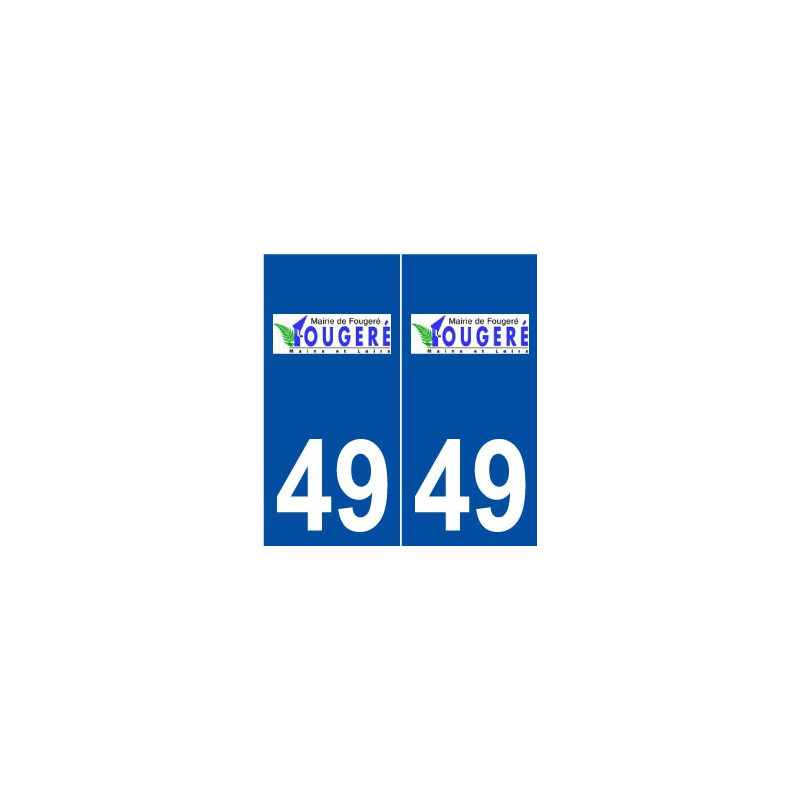 49 Fougeré logo autocollant plaque stickers ville