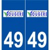 49 Fougeré logo autocollant plaque stickers ville