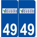 49 Fougeré logo autocollant plaque stickers ville