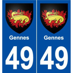49 Gennes blason autocollant plaque stickers ville