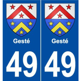 49 Gesté blason autocollant plaque stickers ville