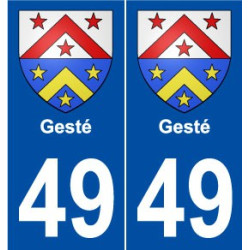 49 Gesté blason autocollant plaque stickers ville