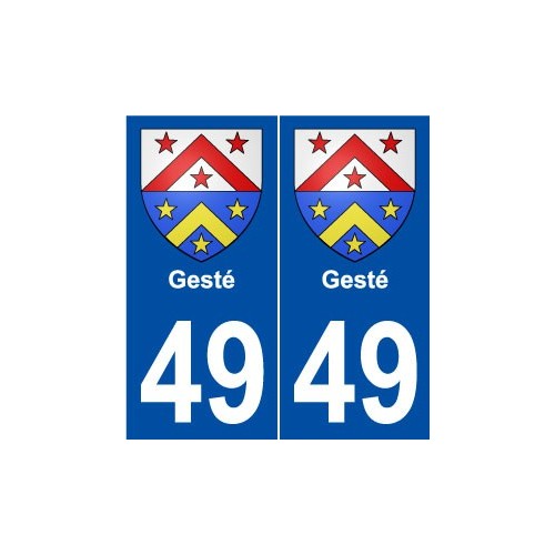 49 Gesté blason autocollant plaque stickers ville
