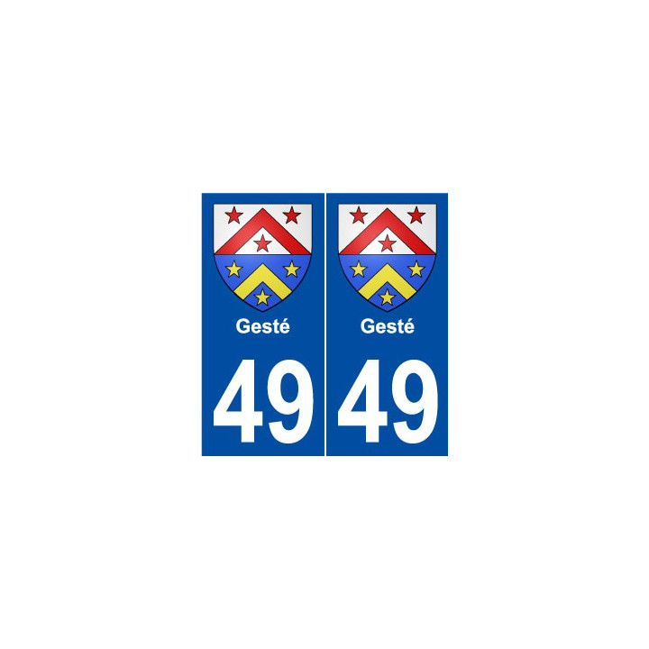 49 Gesté blason autocollant plaque stickers ville