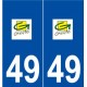 49 Gesté logo autocollant plaque stickers ville