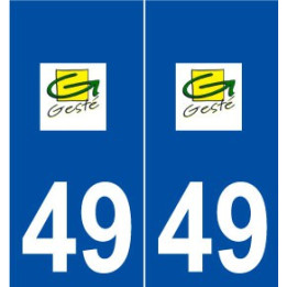 49 Gesté logo autocollant plaque stickers ville