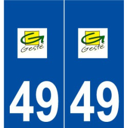 49 Gesté logo autocollant plaque stickers ville