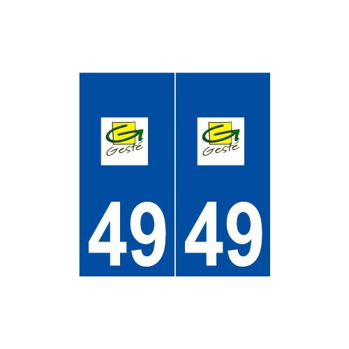 49 Gesté logo autocollant plaque stickers ville