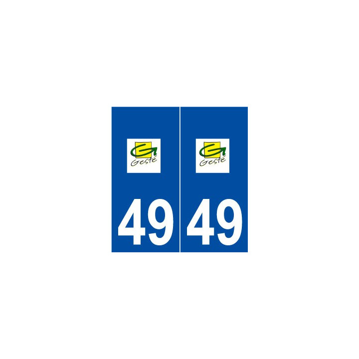 49 Gesté logo autocollant plaque stickers ville