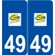 49 Gesté logo autocollant plaque stickers ville