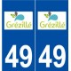 49 Grézillé logo autocollant plaque stickers ville