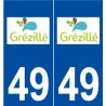 49 Grézillé logo autocollant plaque stickers ville