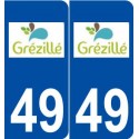 49 Grézillé logo autocollant plaque stickers ville