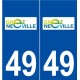 49 Grez-Neuville logo autocollant plaque stickers ville