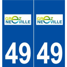 49 Grez-Neuville logo autocollant plaque stickers ville