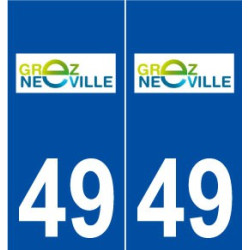 49 Grez-Neuville logo autocollant plaque stickers ville