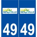 49 Grez-Neuville logo autocollant plaque stickers ville