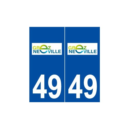 49 Grez-Neuville logo autocollant plaque stickers ville