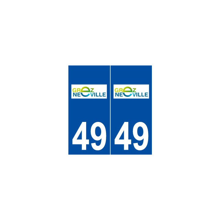 49 Grez-Neuville logo autocollant plaque stickers ville