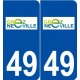 49 Grez-Neuville logo autocollant plaque stickers ville
