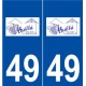 49 Huillé logo autocollant plaque stickers ville