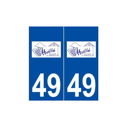 49 Huillé logo autocollant plaque stickers ville