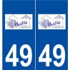 49 Huillé logo autocollant plaque stickers ville