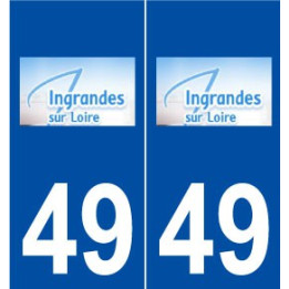 49 Ingrandes logo autocollant plaque stickers ville
