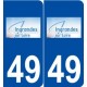 49 Ingrandes logo autocollant plaque stickers ville