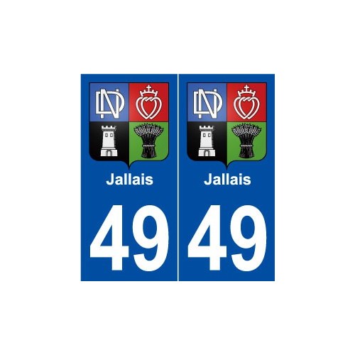 49 Jallais blason autocollant plaque stickers ville