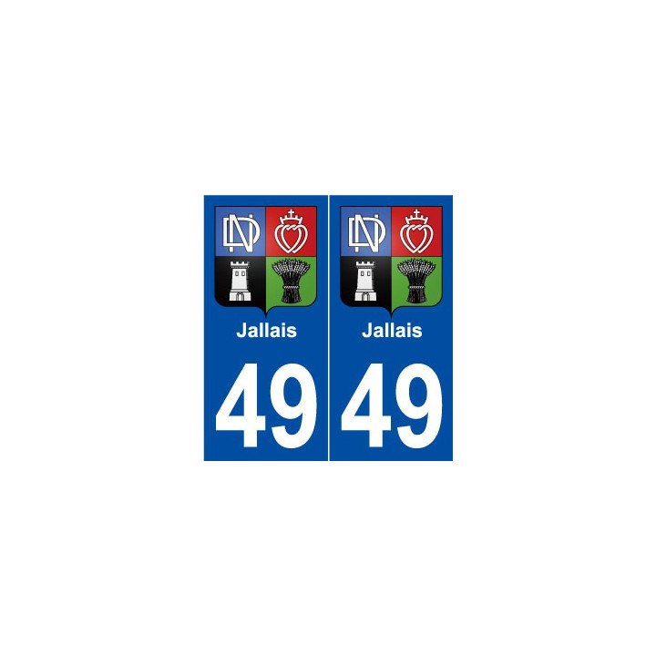 49 Jallais blason autocollant plaque stickers ville