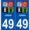 49 Jallais blason autocollant plaque stickers ville