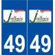 49 Jallais logo autocollant plaque stickers ville